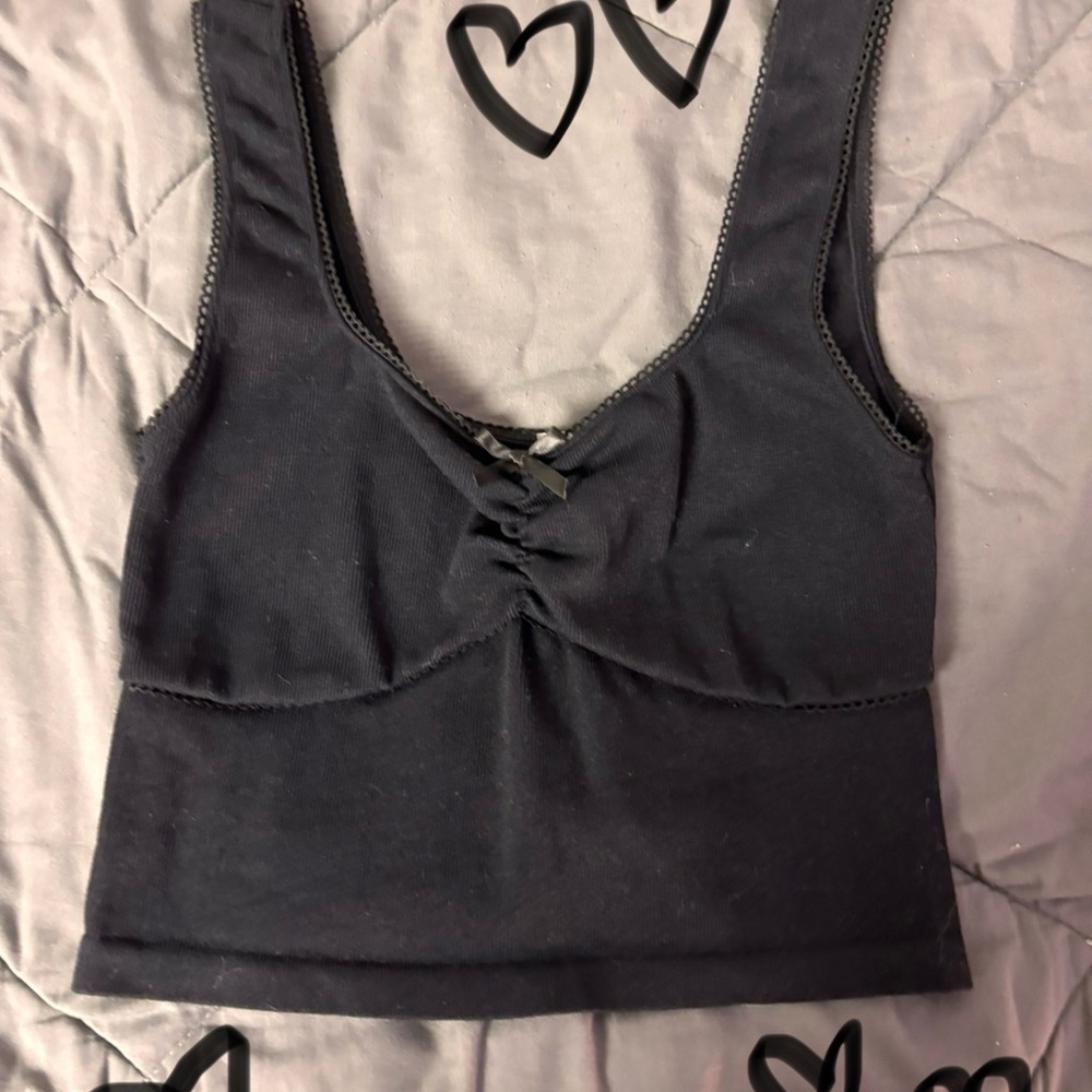black tank top with bow